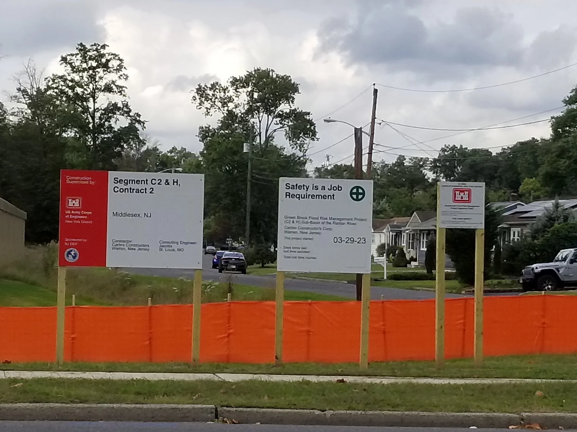 Flood Wall project on South Lincoln Ave Takes Shape — Middlesex